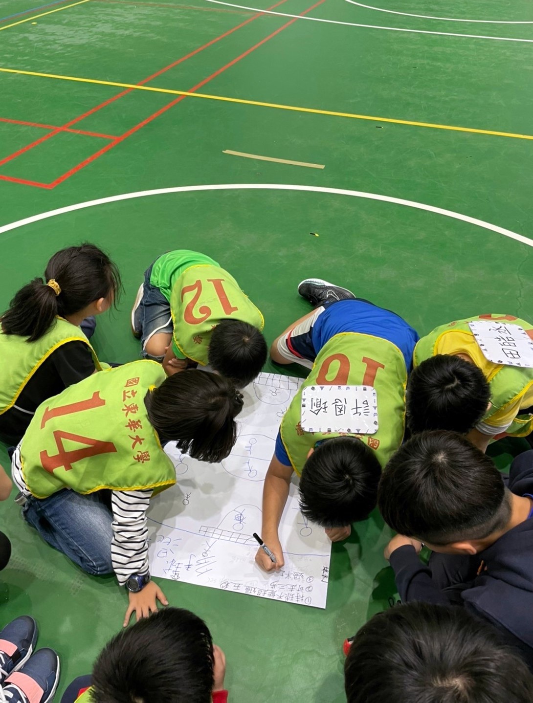 小組團隊討論設計的遊戲理念與規則