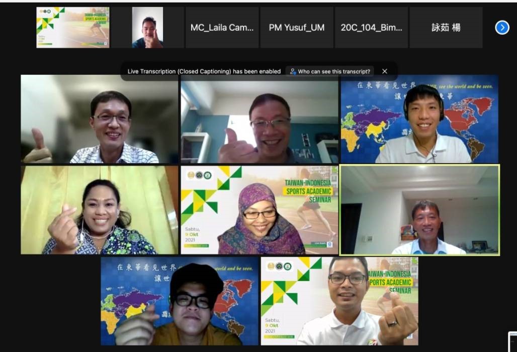 「臺印大學體育座談會」工作人員線上合影