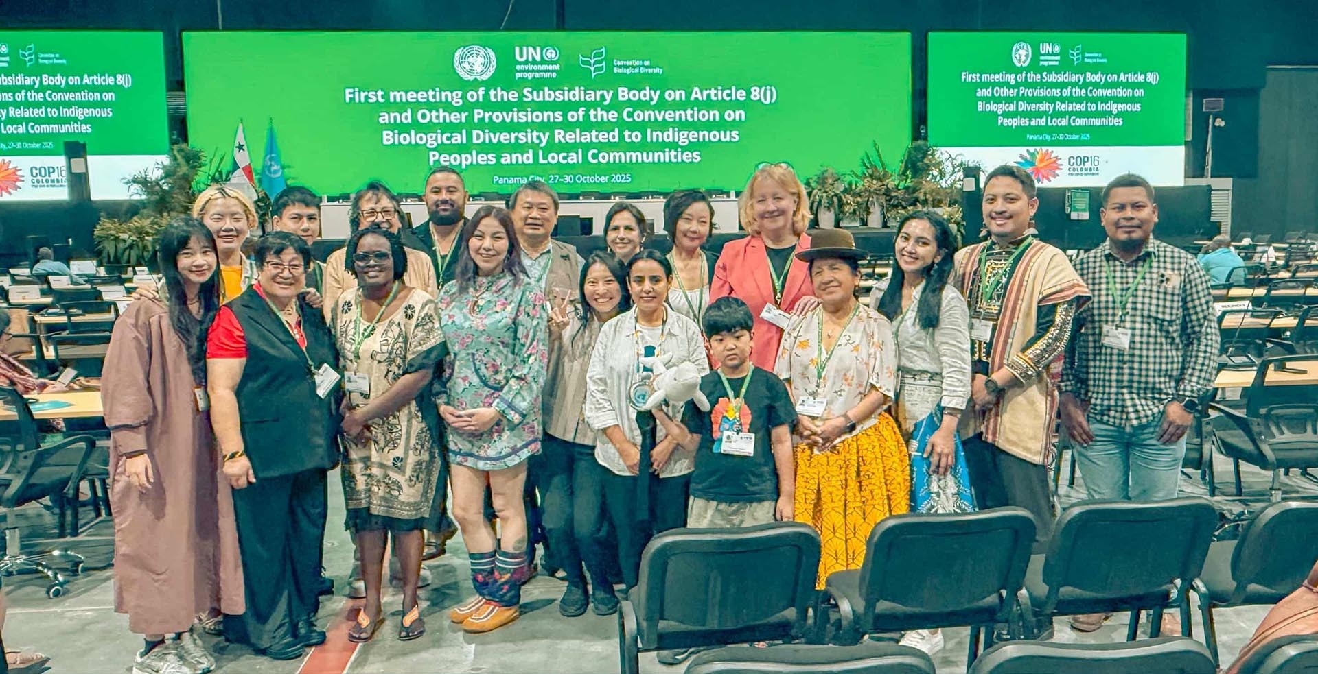 臺灣小米方舟團隊與加拿大國科會補助之Ărramăt 計畫於聯合國生物多樣性大會合影