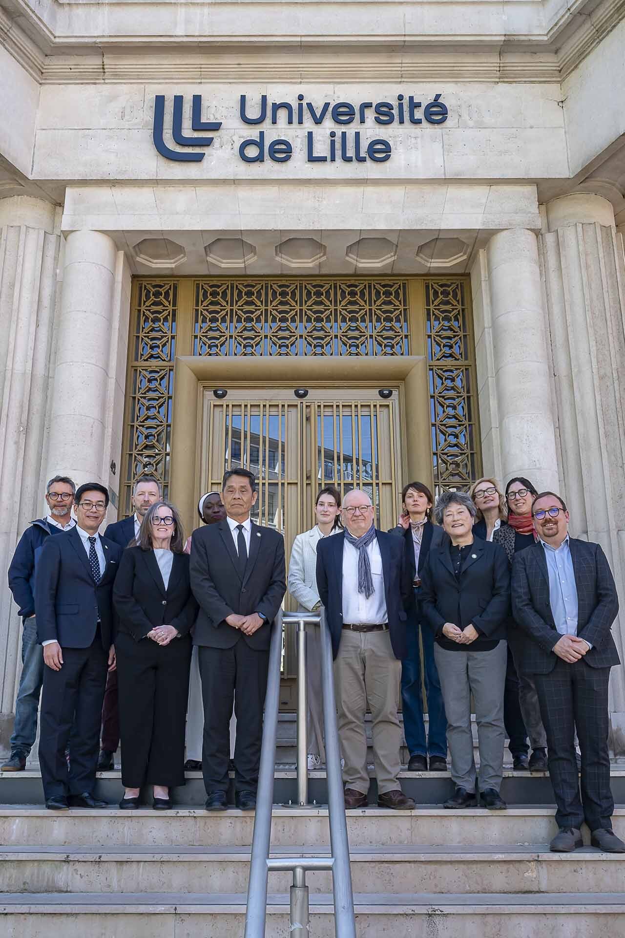 國立東華大學代表團拜訪Université de Lille, ULille後合影留念