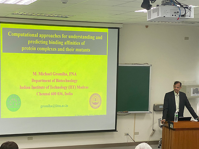 印度國家科學院院士Gromiha教授蒞臨東華 分享AI驅動蛋白質交互作用研究新進展